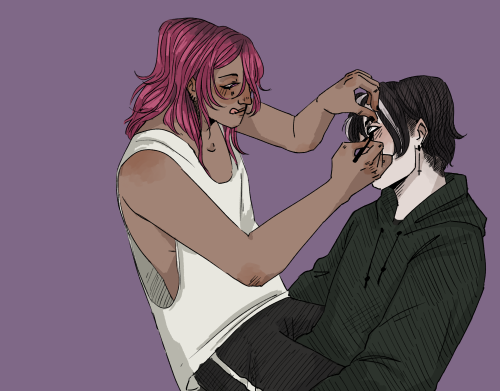 deadmaidclub: when you and your two boyfriends are t4t4t and you all do each others makeup &lt;3