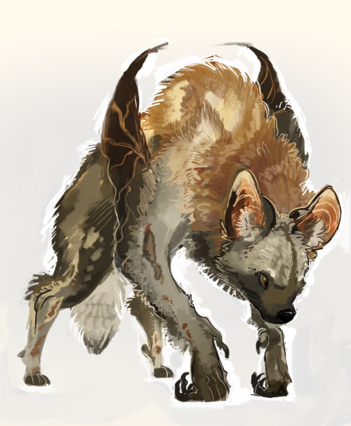 ziggyzagz:  I really wanted to try painting fur BUT I CANNOT…i do not understand you, Sai. This is a wild african dog bat thing yeh.. 
