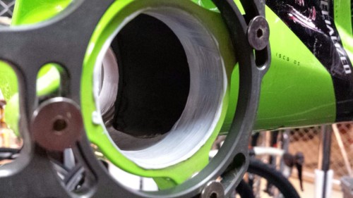 takebow-tune: SPECIALIZED “DEMO-8” ‘HAMACHI’ use custom. Bottom bracket replacement construction.