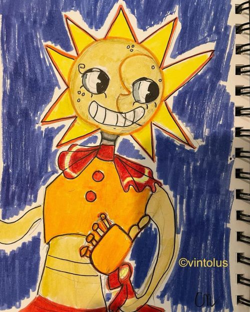 Sundrop ☀️ #myart #traditionalart #art #fanart #fnaf #fnafsecuritybreach #daycareattendantfnaf #moon