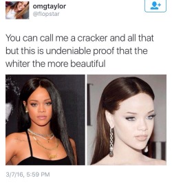 zaynrnalikvevo:  vlada-sasha-natasha:  dramatichoe:  im screaming she blocked her  Omg!  god bless   White Rihanna looks terrible tho 