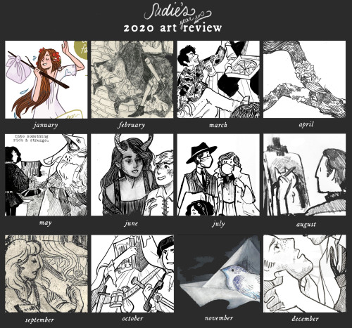 I tried making one of those cute little year in review things for my art, but the combination makes 