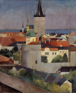 Blastedheath:  Ragnar Ekelund (Finnish, 1892-1960), Tallinn, 1938. Oil, 73 X 60 Cm.