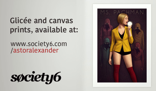 “Classic Arcade Heroines” series.For Society6 promo (till October 9, 2016) &ndash; F