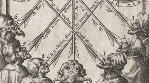 Theodoor Galle - Septem Blasphemiae (1618). Detail.