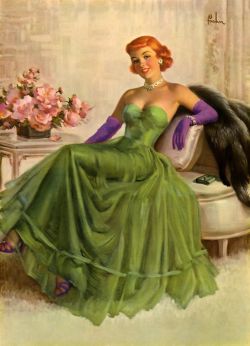 Retrogasm:  Happy St. Patrick’s Day!Enjoy Some Green Pin Ups On This Festive