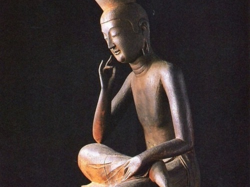 efikeff:Hōkan Miroku (Maitreya)Nyorai- bodhisattva/Buddha of the Future, Early 7th century, red pine