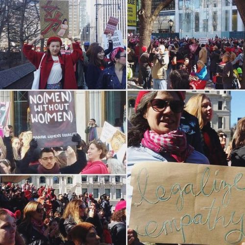 NYC #daywithoutawoman rally photos courtesy of Feminist Humanist Alliance cochair @jexxicuh #humanis