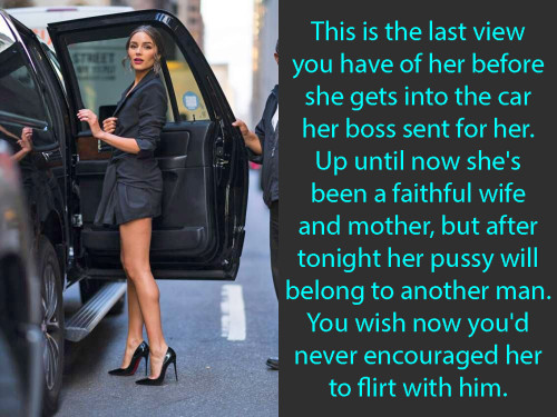 You’ve Always Thought It Was Only A Matter Of Time – So By Encouraging Her To Flirt With Her Boss,