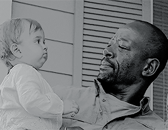 riveralwaysknew:  Rick: You wanna hold her?  [Morgan laughs] 