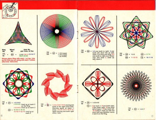 elranchonotsogrande:Spirograph designs.  Scan from a vintage booklet.