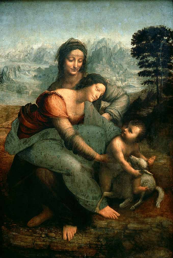 artmodelnyc:   ”The Virgin and Child with Saint Anne” by Leonardo da Vinci 