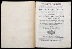 18thcenturylove:  “Descripcion orthographica universal del eclipse de sol del dia 24 de Junio de 1778″ by Antonio de Leon y Gama