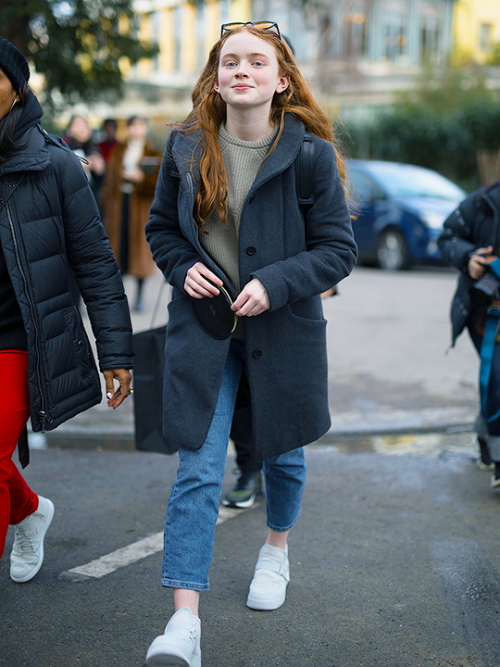 aliciaavikander: Sadie Sink attending Undercover during Paris Fashion Week Women’s A/W 2018 Co