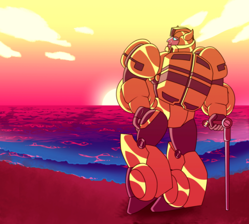 citrus-art-and-life: Sunset Bumblebee commission for anon!