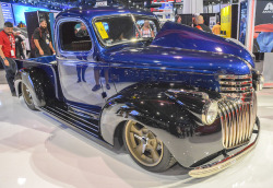 Rollinmetalart:  The Big Oak Garage Built ‘42 Chevy Truck Of Wayne And Laura Matthews.