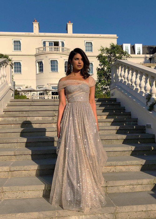 misschopra:Priyanka Chopra attends to Meghan Markle and Prince Harry’s wedding reception on Ma