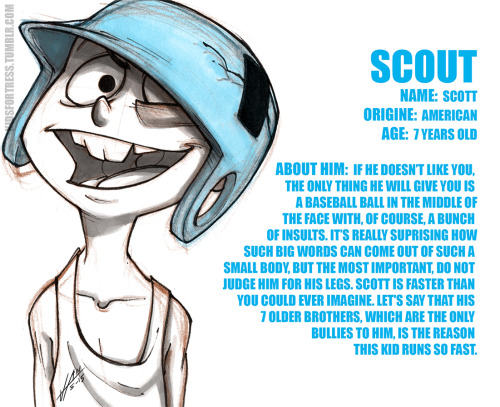kidsfortress:MEET THE BLU TEAM. Drawings/texts: VAN     www.red-med19.tumblr.comAssistanceText/Trans
