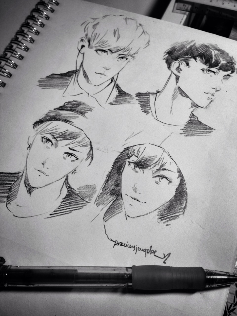 preciousjongdae:  Rare Tao anime sketches