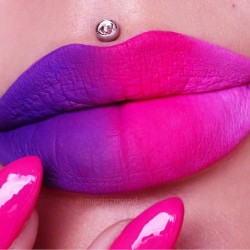 jeffreestar:  how amazing is this ombré lip by @missjazminad using my #velourliquidlipstick shades in #ImRoyalty #PromNight #QueenSupreme 💗