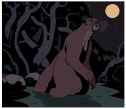 I did another were-otter. I’ve been on a heavy Mignola kick since the weekend (though those bushes are more Fegredo I think)