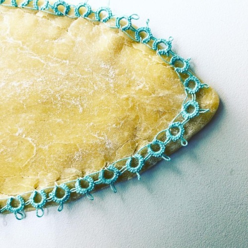 #repost #tattedlace sewn to homemade lasagna noodles and made into dinner #repetitionofdomesticity #