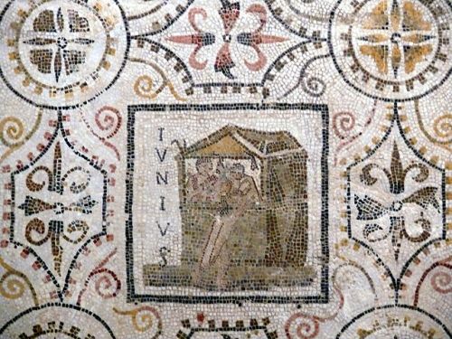 honorthegods:June Fragment of a mosaic with the months of the year. First half third century CE. Dis