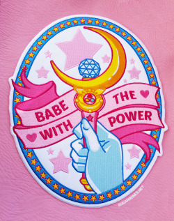 sugarbone:  sugarbone:  ☆ babe with the power ☆ large 8x10 back patch ☆ www.sugarbones.storenvy.com ☆  Restocked now! 