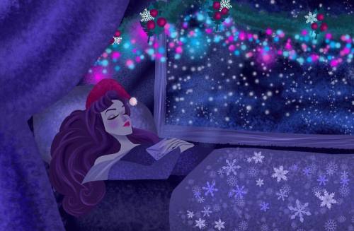illustrationsbydil:🎄🎄 Day 12: Sleeping Beauty drifts to sleep on Christmas Eve! Do you like her night lights and can you spot her letter to Santa? 😉 This was such a fun series, I hope you all enjoyed it! Happy Christmas Eve! 🎄🎄