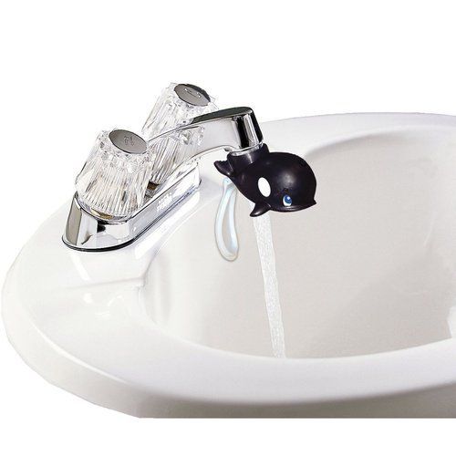 cutiesforcuties: Whale Faucet Fountain  This adorable whale goes on your faucet, and when you close its mouth water comes out of its spout!!! It’s perfect for brushing teeth or just getting an adorable sip of water :) 
