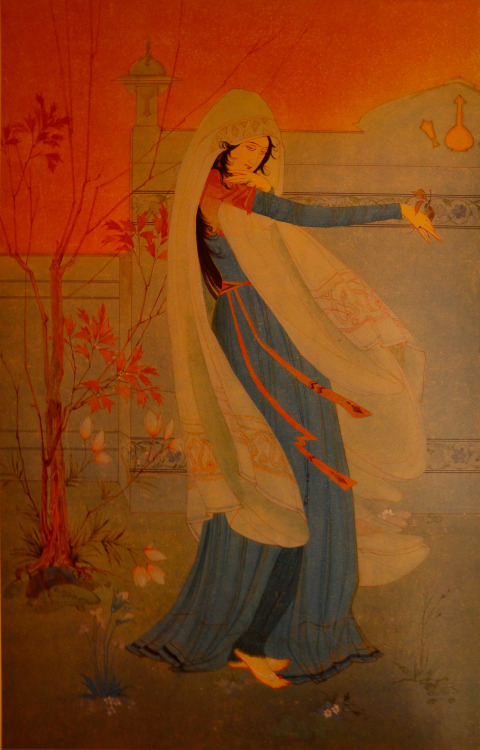 tuzk-e-hind:  Mohammad Abdur Rahman Chughtai (1897 - 1975) was a painter and intellectual from Pakistan, who created his own unique, distinctive painting style influenced by Mughal art, miniature painting, Art Nouveau and Islamic art traditions. He comes