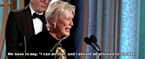 johnolivejar:Glenn Close wins Best Actress Drama at the 2019 Golden Globes