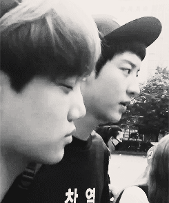 jonginnies:  Chanyeol leading sleepy Jongin while walking in the street 