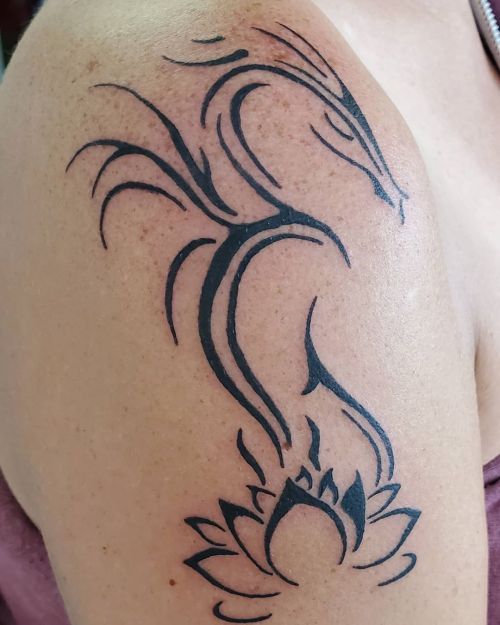 <p>Om symbol/ dragon fusion done today.   Thank you for your trust! 🙏❤ 🕉 <br/>
.<br/>
#ladytattooer #thephoenix #copperphoenix #om #aum #dragon #dragontattoo #fusiontattoo #waverlycolorco #fkirons #indianaartist #indytattoo #shelbyvilleindiana #do317 #instagood #artistsoninstagram #artistsofinstagram #darkblack #blackwork #supportlocal  (at Shelbyville, Indiana)<br/>
<a href="https://www.instagram.com/p/CE-IqNkAkrz/?igshid=19g81obts6tmw">https://www.instagram.com/p/CE-IqNkAkrz/?igshid=19g81obts6tmw</a></p>