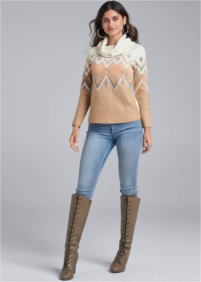 COWL NECK SWEATER - www.GemmaFashion.com