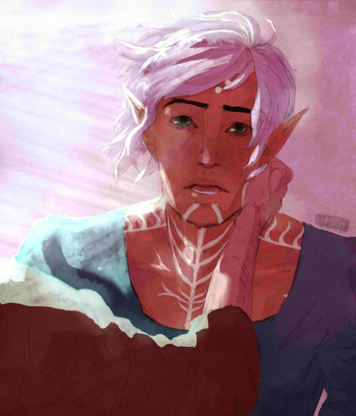 amaatiart:Fenris and his sad puppy eyes… re-uploaded because the tags are being wierd