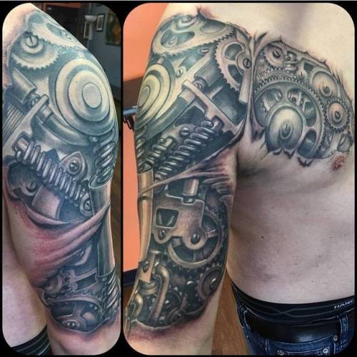 empiretattooboston:Last sitting on this big freehand piece by artist Neil England at Empire Tattoo B