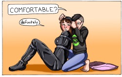 3-holes-2-tits:  geknebelt:  Happy Valentine’s Day! The perfect time to let your special subby know how much they mean to you! Looks like Anna and Rebecca are getting into the romantic spirit–although they seem to have different ways of showing it!