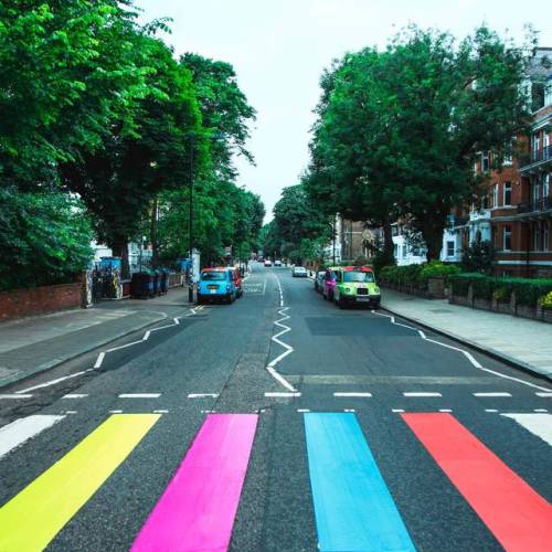 across-the-music:Abbey Road’s crossing celebrating June 1st!Happy 50th birthday, Sgt. Pepper&r