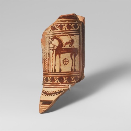 met-greekroman-art:Fragment of a terracotta oinochoe (jug) by Cesnola Painter via Greek and Roman Ar