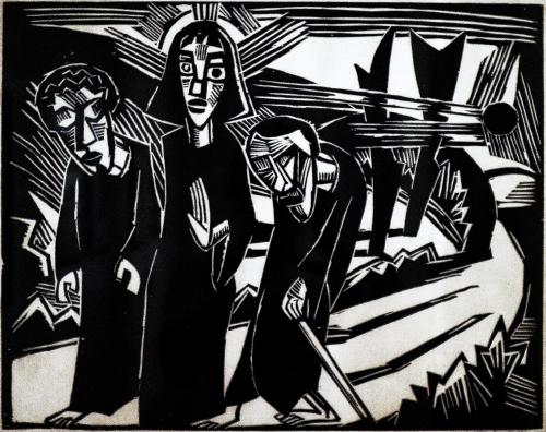 Karl Schmidt-Rottluff - Journey to Emmaus (1918) [3900X3100]