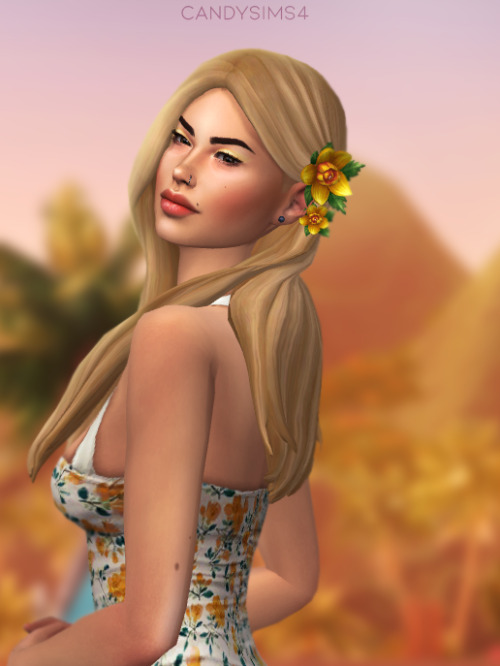 candysims4:  We’re floating by the palm trees   Testing the new wonderful hair by @breath