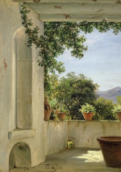 arcadiaart: Thomas Fearnley, “Terrace in Sorrento”. 