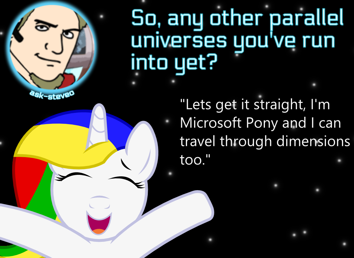 magical-loyalty:  Oh look a blue screen :DPoor Microsoft pony… I hope I got the