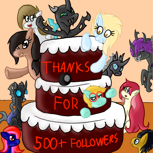 chrysalis-army:  It is finally done, the 500 follower special!! I can not belive that i have made it this far, I want to thank every single one of you!! Thank you all for everything!! I hope i continue to make this blog and i hope you all enjoyed it so