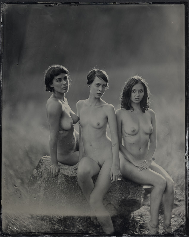 daveaharonian:Glass Olive, Meone, and Thumbelina, Rossland 2014.   8x10 tintype.