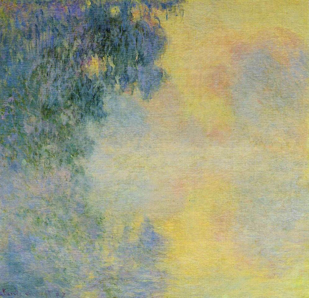 artist-monet:  Misty Morning on the Seine, Sunrise via Claude Monet