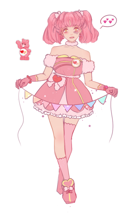 cure love-a-lot, a fan-fancure for @salsasprecure ’s care precure!!!!!!! from some time ago~ s