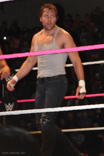 dark-sexy-angel:  Some sexy sweaty Dean Ambrose for this rainy day of mine. (pics cred deanambrose.net) 