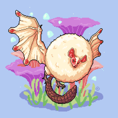 mai-cakes: Fluffy Balloon ~ one of my favs from MHW, both the normal and nightshade Paolumu are too 